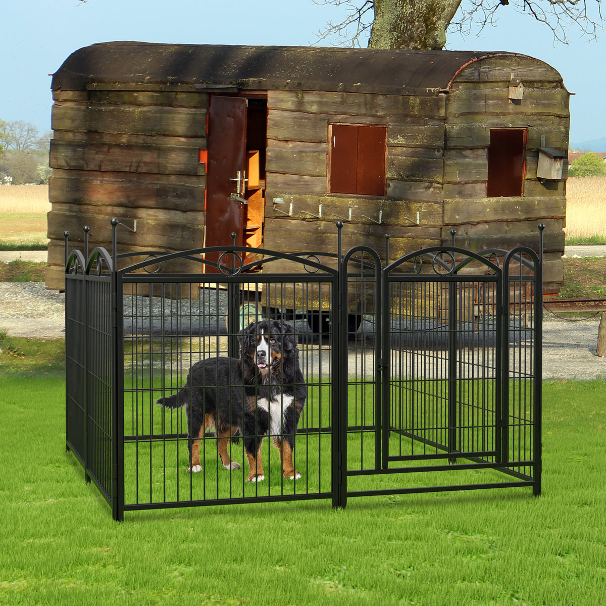 Dog Playpen Indoor 32 Inch Heavy Duty Metal Fence – view 11