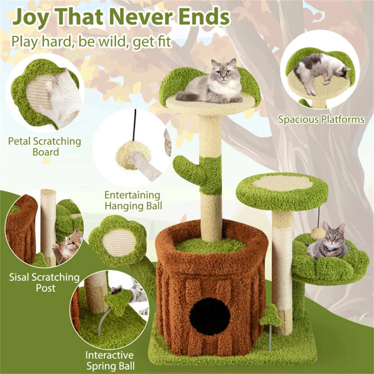 Jungle Theme Cat Tree – view 7