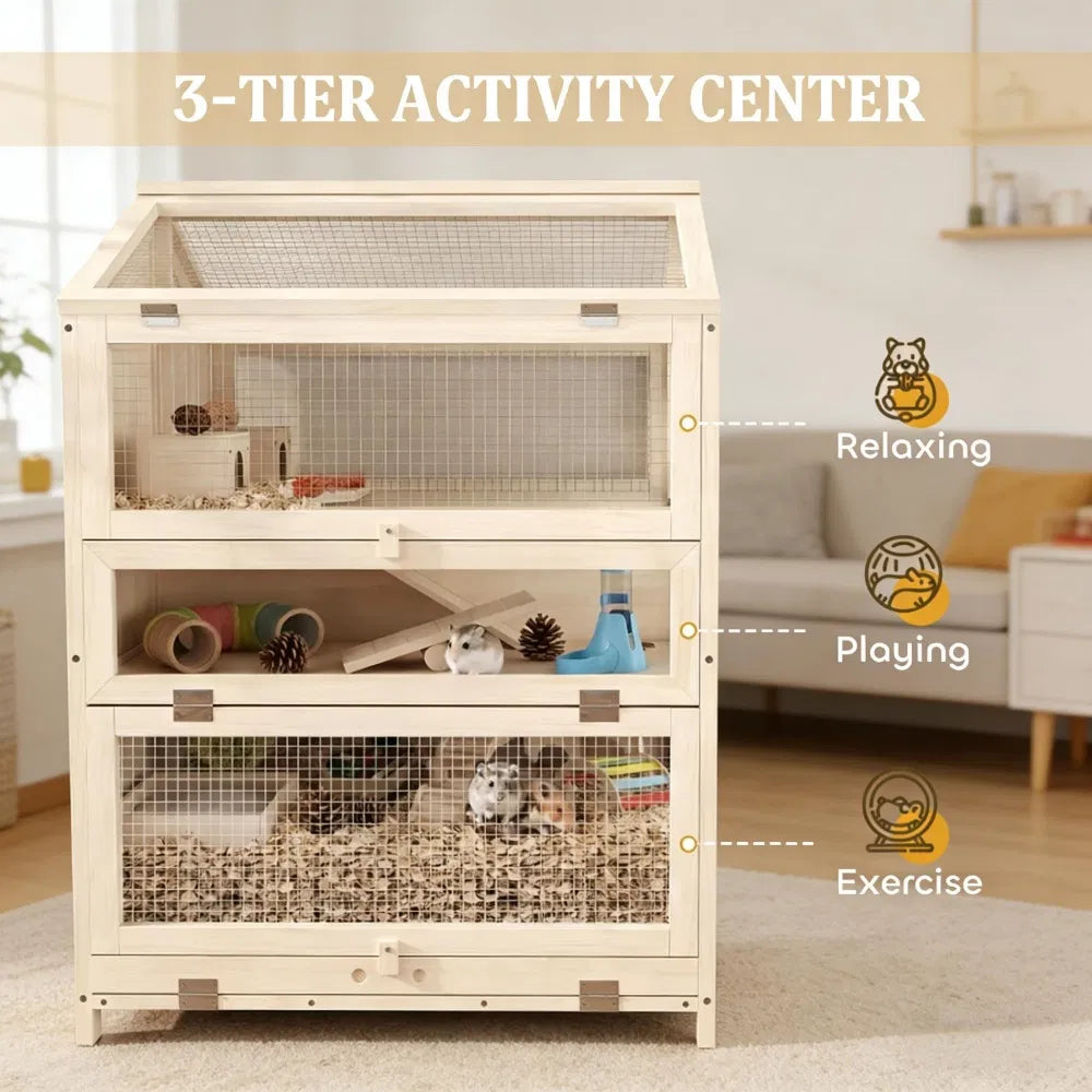 Hamster Cage with Three-Level Habitat and Easy Cleaning – view 7