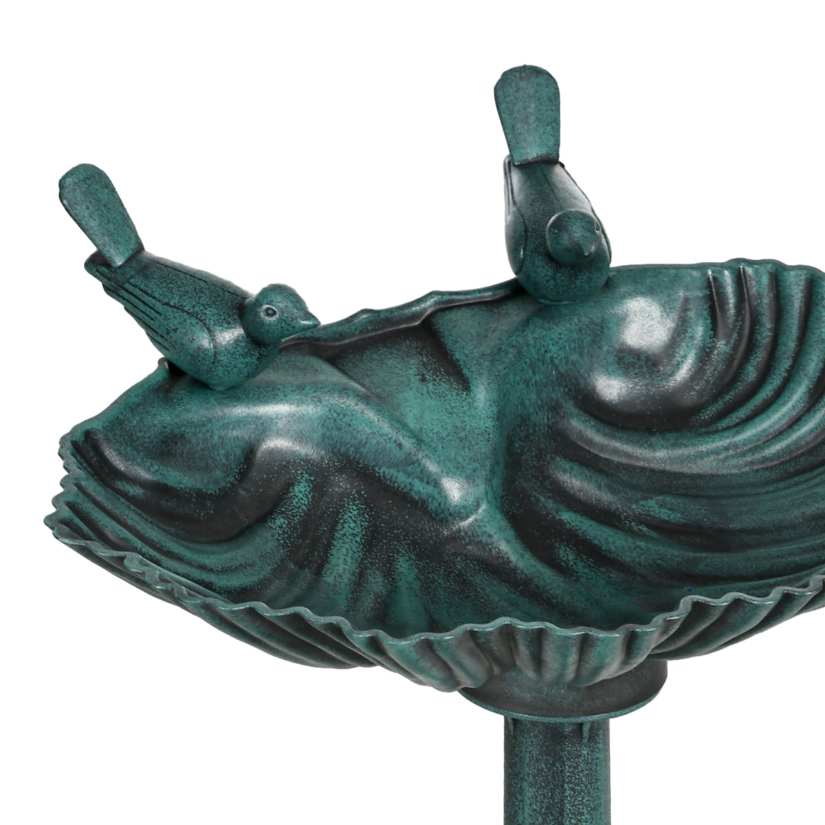 32" Decorative Bird Bath with Dual Basins and Bird Statues – view 7