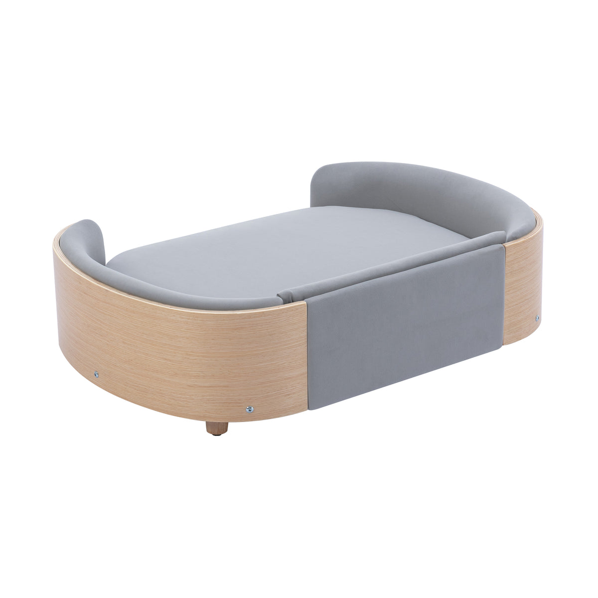 Elevated Dog Bed Sofa with Solid Wood Legs and Velvet Cushion – view 8