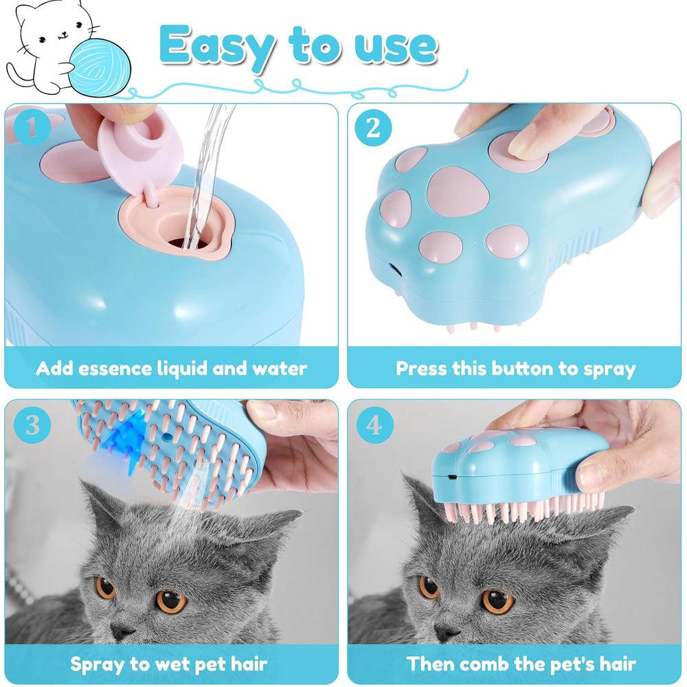 Rechargeable Steam Cat Brush for Grooming and Shedding – view 9