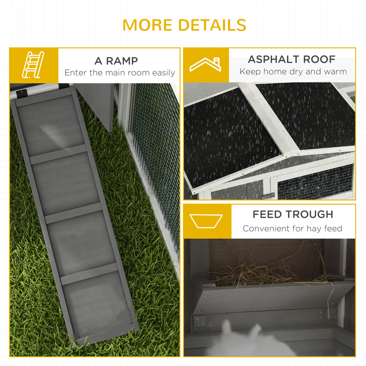 Rabbit Hutch 2-Story Cage for Small Animals with Slide-Out Tray – view 7
