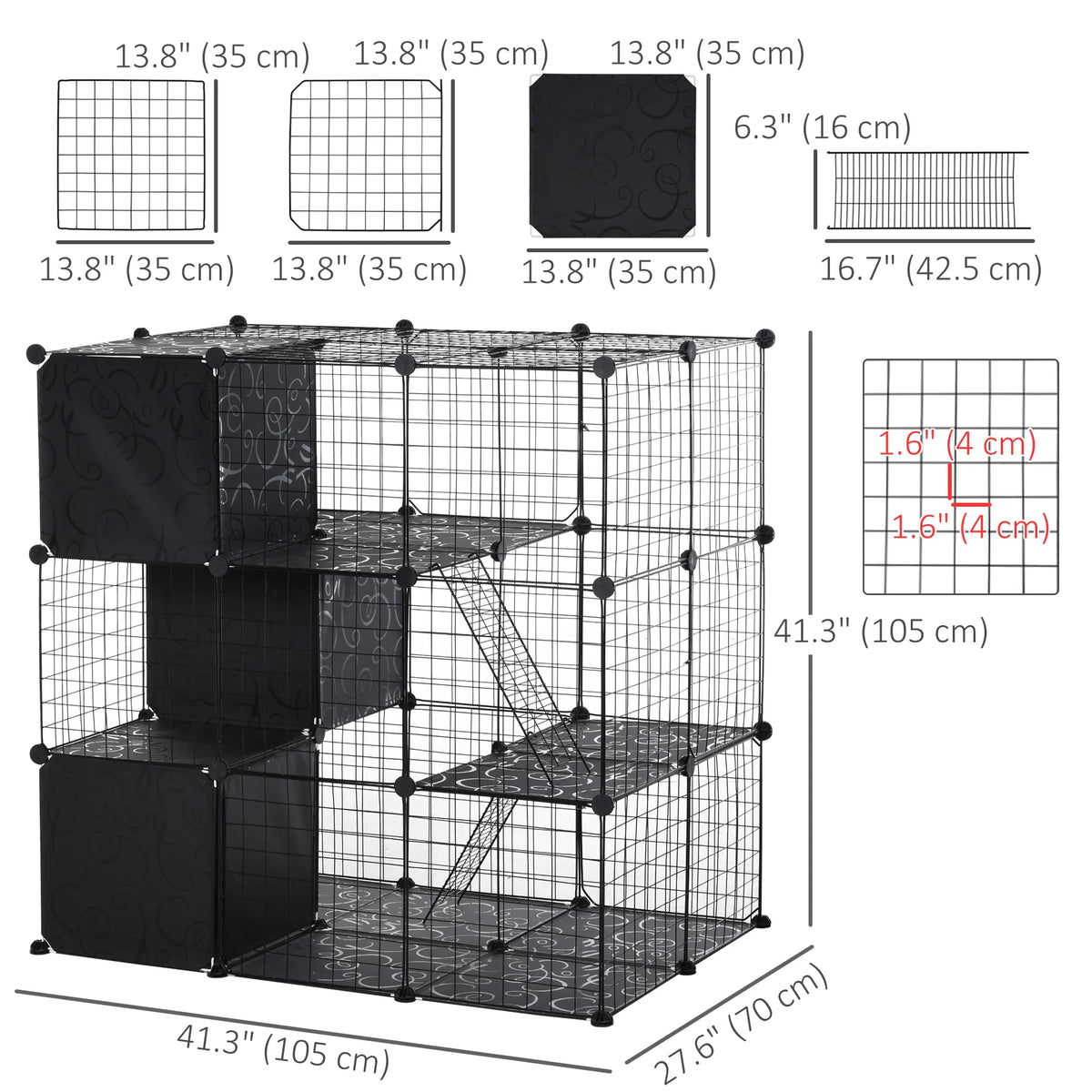 Pet Playpen for Small Animals with 3 Doors – view 7