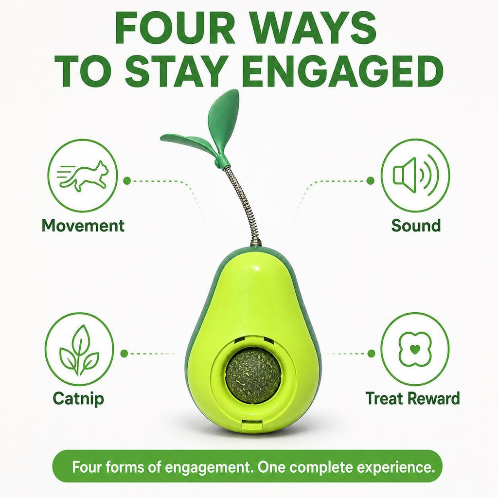 Avocado-Shaped Cat Tumbler Toy for Interactive Play – view 10