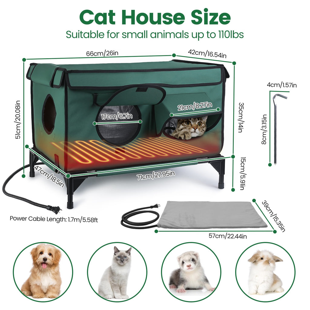 Waterproof Heated Cat House for Outdoor Comfort – view 7