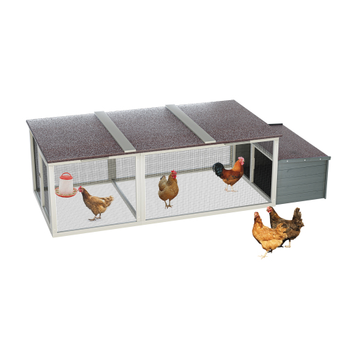 Large Wooden Chicken Coop with Nesting Box and Weatherproof Roof – view 13