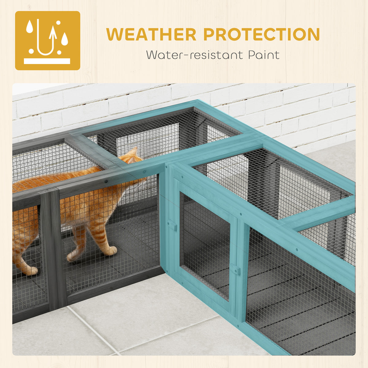 98" Wooden Cat Tunnel for Outdoor Play – view 9