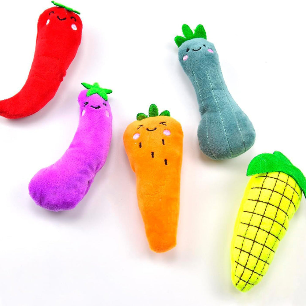 5 Pack Vegetable Catnip Plush Toys – 5pcs