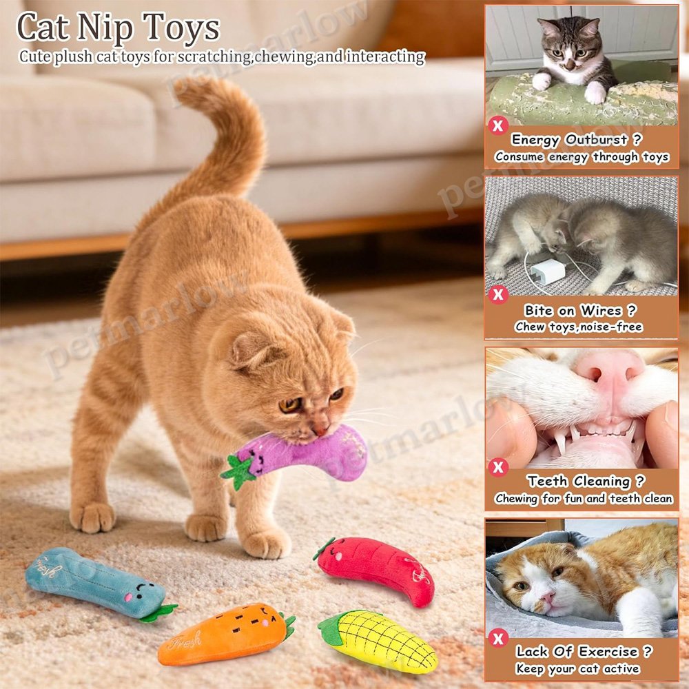 5 Pack Vegetable Catnip Plush Toys – view 4