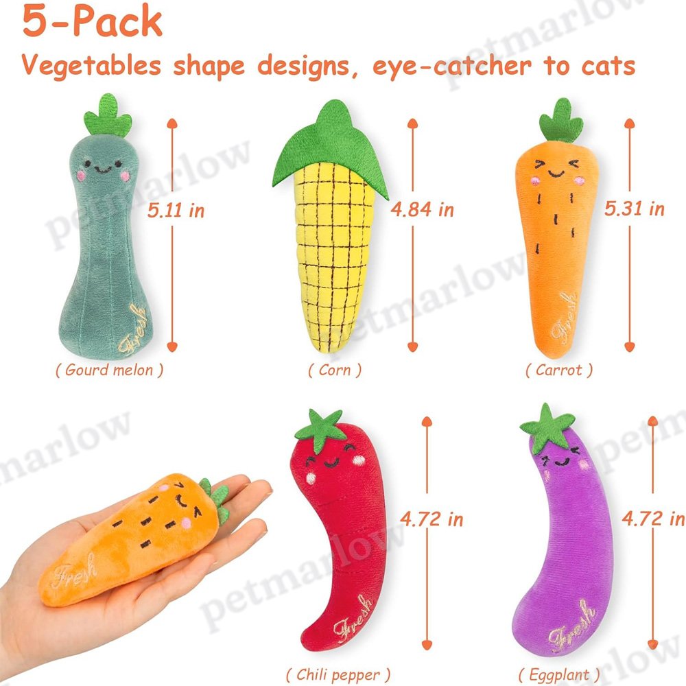 5 Pack Vegetable Catnip Plush Toys – view 5