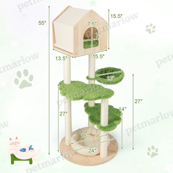 5-Story Cat Tree with Cozy Hideaways and Scratching Posts – view 3