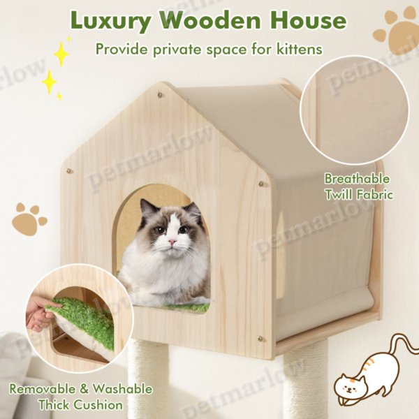 5-Story Cat Tree with Cozy Hideaways and Scratching Posts – view 4