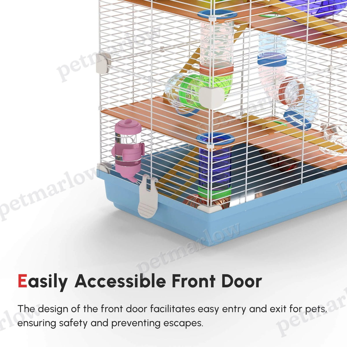 5-Tier Hamster Cage with Exercise Wheels and Play Tube – view 4