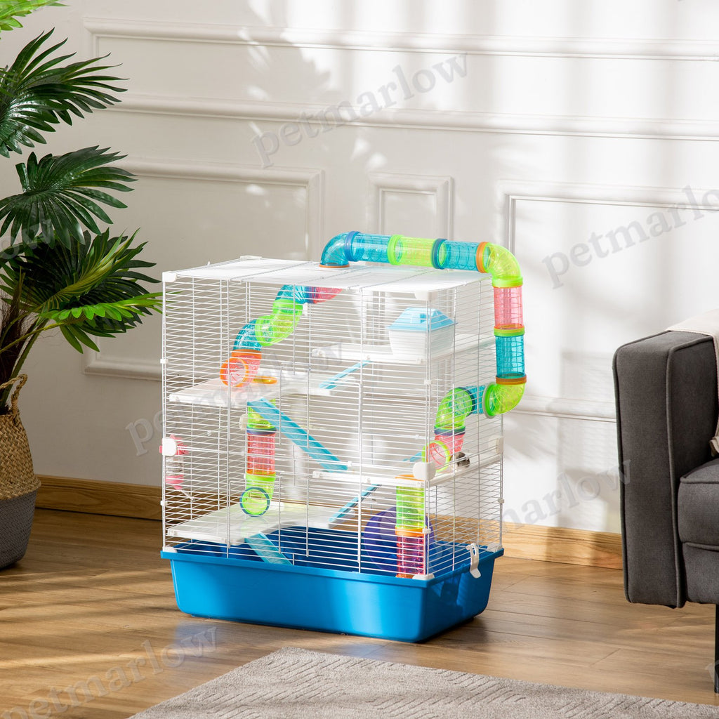 5-Tier Hamster Cage with Wheel and Water Bottle – view 3