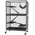 5-Tier Rolling Small Animal Cage for Chinchillas and Kittens – Dark Grey