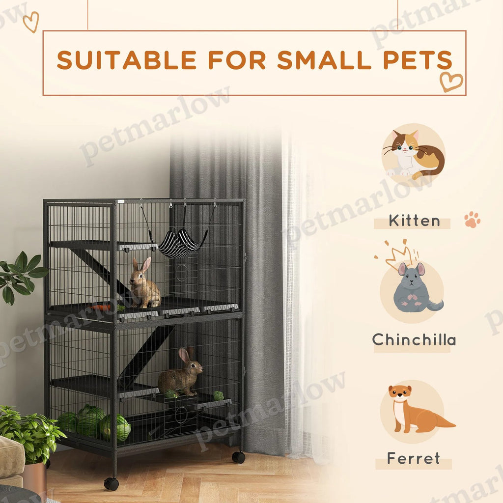 5-Tier Rolling Small Animal Cage for Chinchillas and Kittens – view 3