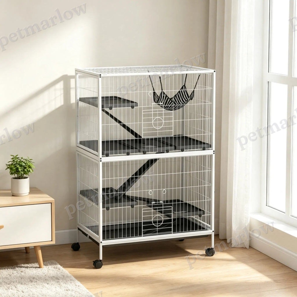 50 Inch Tall Rolling Ferret and Chinchilla Cage with Hammock – view 4