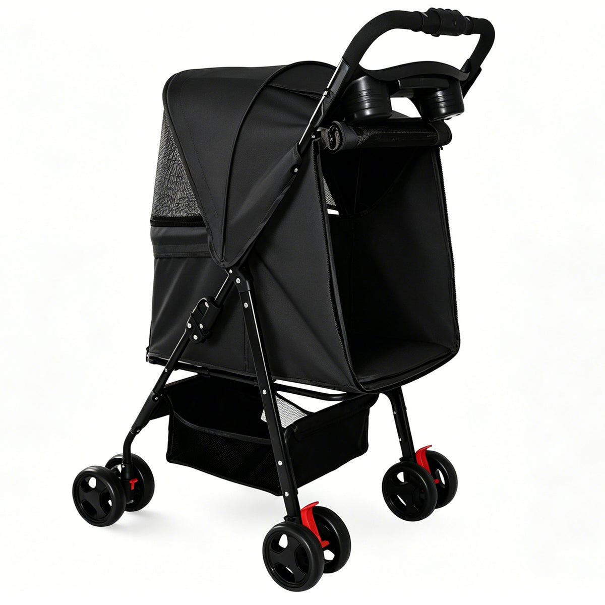 Foldable Pet Stroller for Small Dogs and Cats Up to 28 lbs