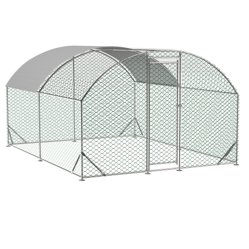 Large Metal Chicken Coop with Waterproof Cover for Poultry – view 9