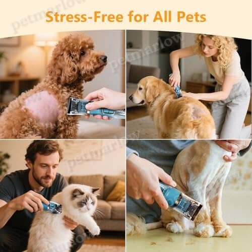 50dB Low Noise Cordless Pet Thick Coats Trimmer with Titanium – view 6