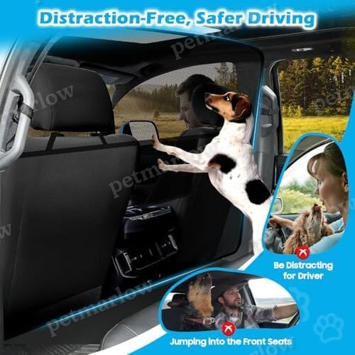 51.2" Wide Dog Car Divider Back Seat Barrier Behind Front Seats – view 4