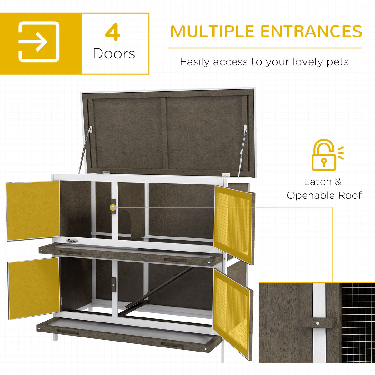 Bunny Hutch with Ramp for Indoor or Outdoor Use – view 9