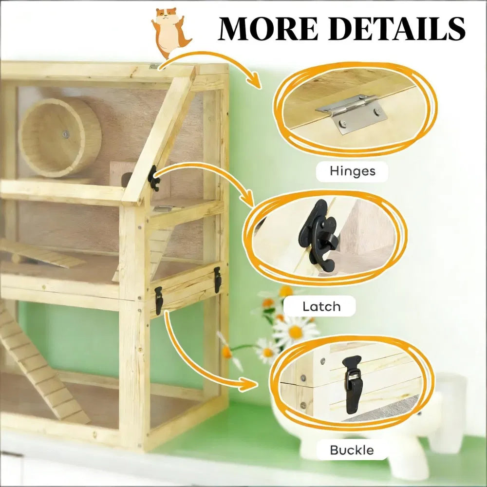 Spacious Hamster Cage with Multi-Layer Design – view 7