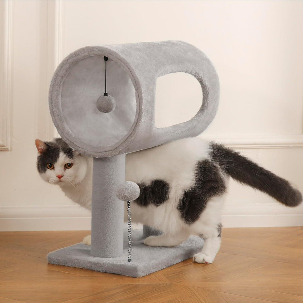 Indoor Cat Tree with Tunnel and Scratching Post for Play – view 8