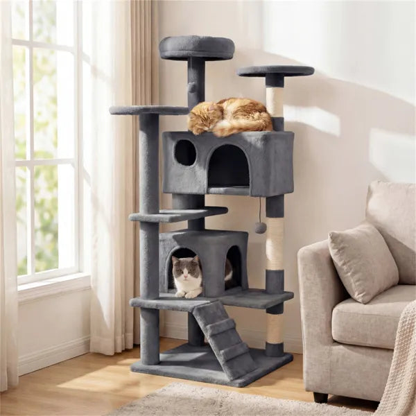 52" Tall Cat Tree Tower with Perches and Condos