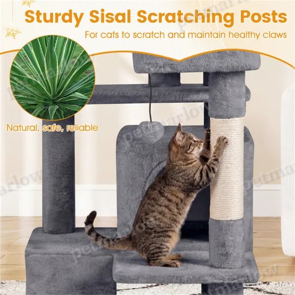 52" Tall Cat Tree Tower with Perches and Condos – view 4