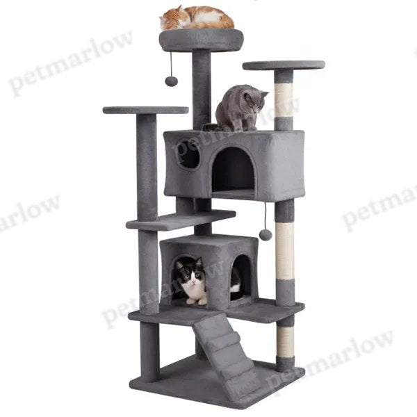 52" Tall Cat Tree Tower with Perches and Condos – view 6