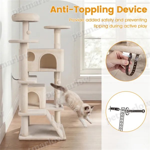 52" Tall Cat Tree Tower – view 4
