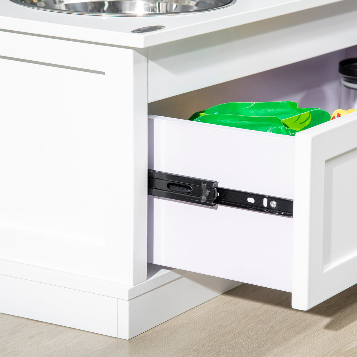 Large Elevated Dog Bowls with Storage Drawer for Easy Feeding – view 7