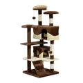 53" Cat Tree Scratching Large Kitten Play House – Brown