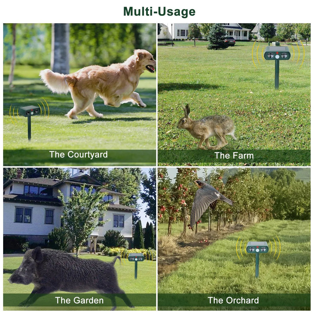 Ultrasonic Animal Repeller for Outdoor Pest Control – view 10