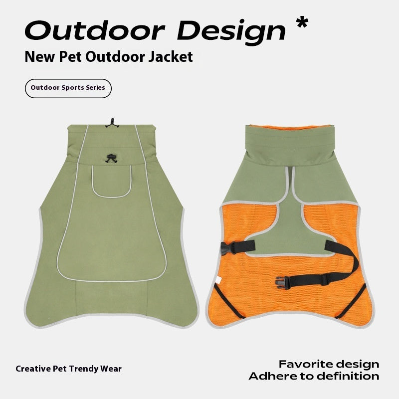Dog Shell Jacket Waterproof And Rainproof Dual-use Clothes Large Pet Trench Coat – view 8