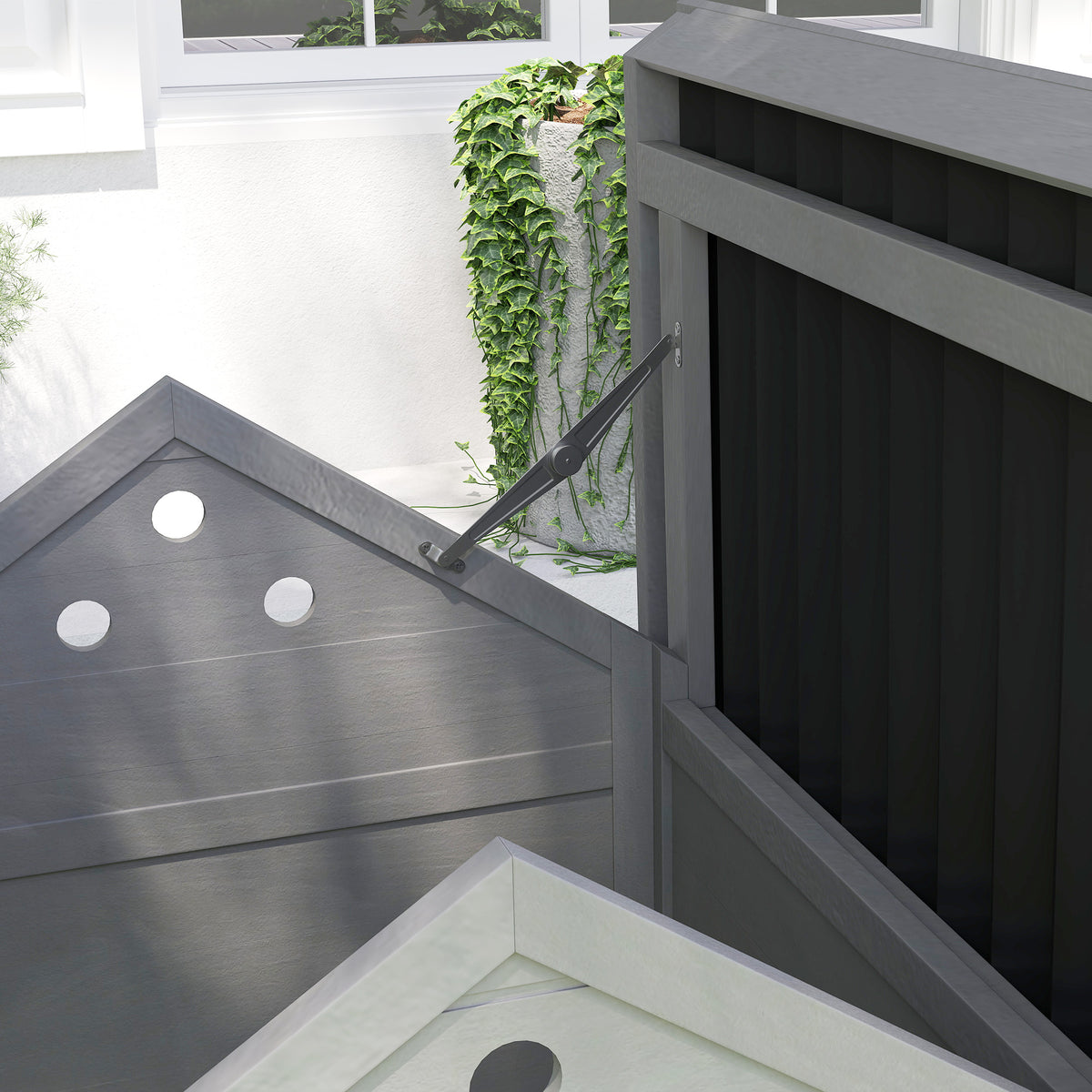 Wooden Pet House With Openable Roof & Double Doors – view 8