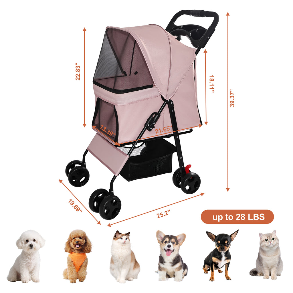 Foldable Pet Stroller for Small Dogs and Cats Under 28 lbs – view 10