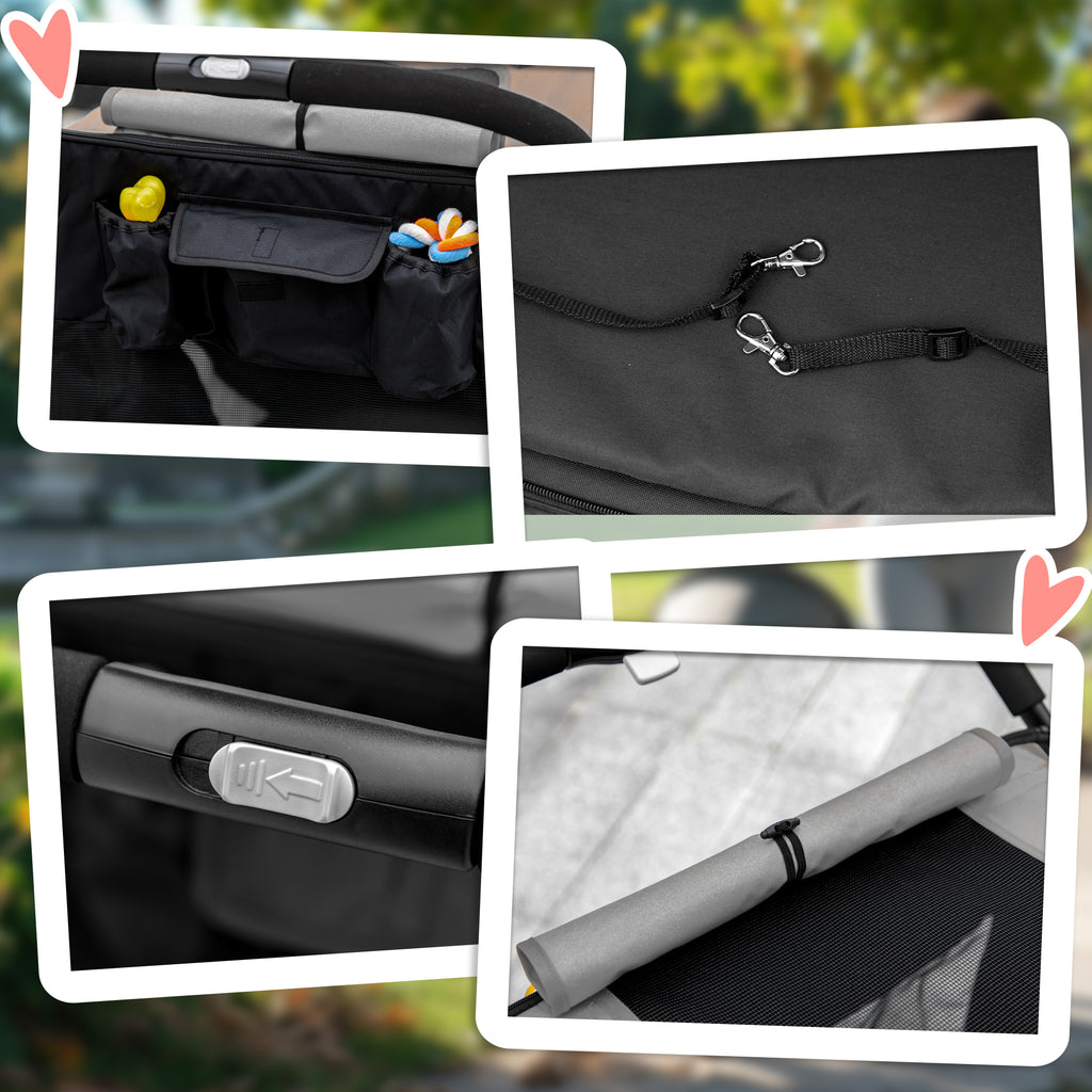 Dog Stroller for Pets Up to 66 lbs with One-Click Fold – view 8