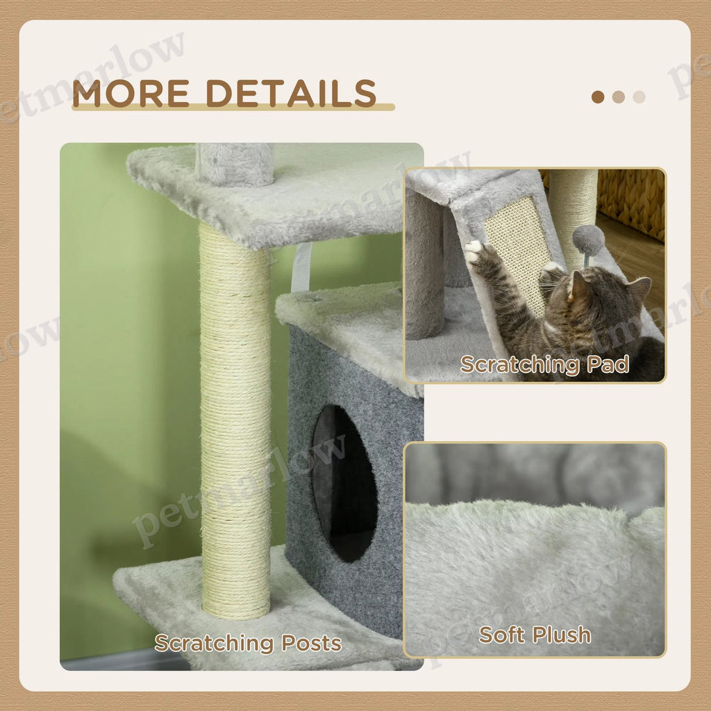 57.5" Cat Tree with Scratching Posts – view 3