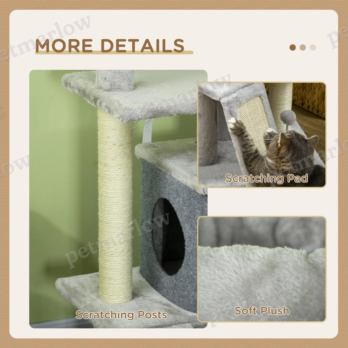 57.5" Cat Tree with Scratching Posts – view 3