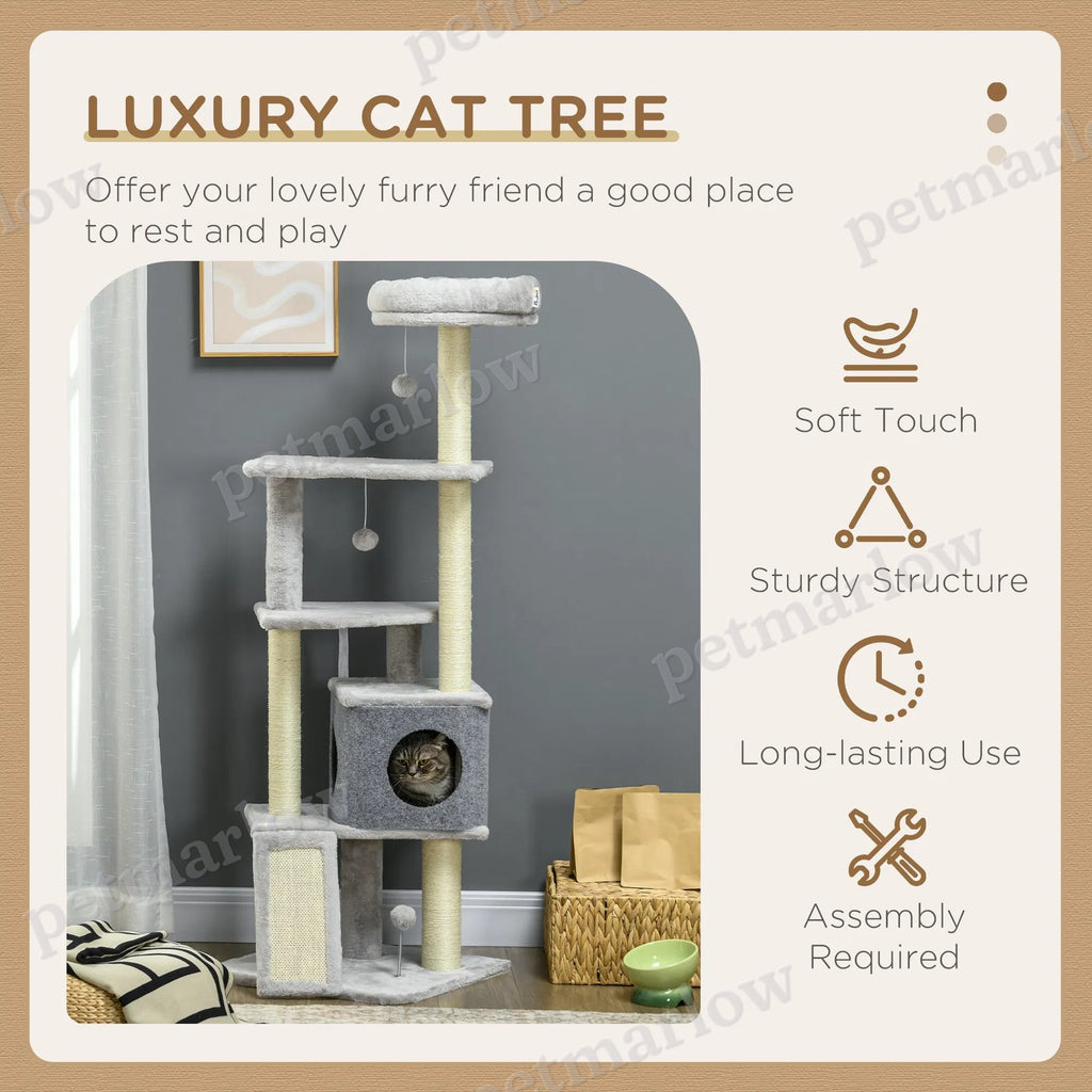 57.5" Cat Tree with Scratching Posts – view 5