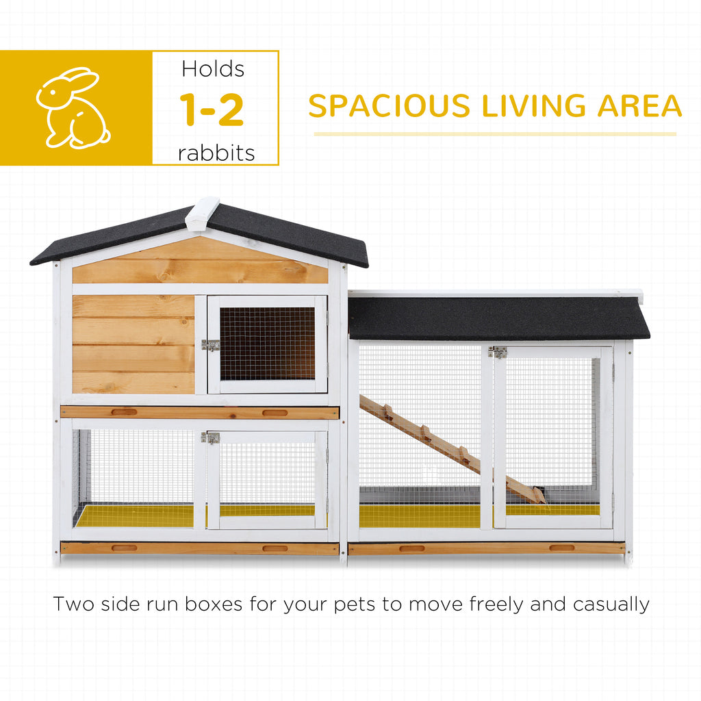 Rabbit Hutch with Run Area for Small Animals – view 8