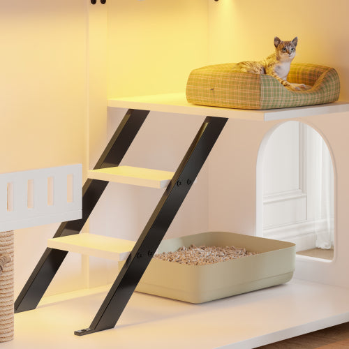 Large Cat Litter Box Enclosure with LED Light – view 13
