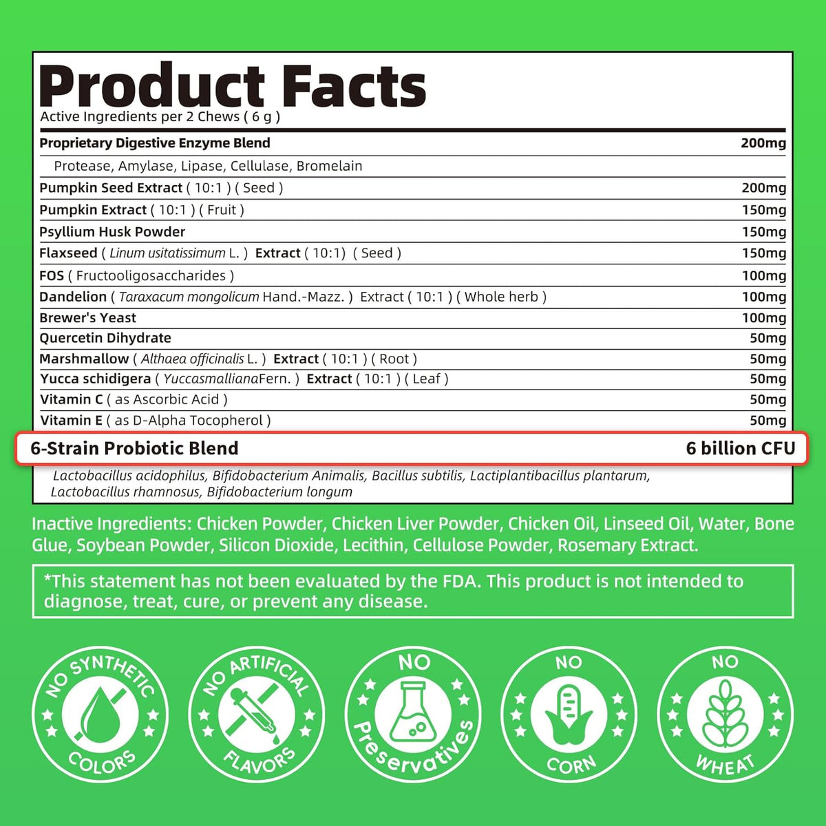 Dog Probiotics and Digestive Enzymes Chews for Gut Health – view 9