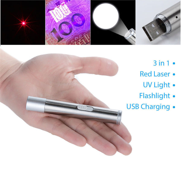 2-Pack 3-in-1 USB Rechargeable Pet Toy Laser Pen – view 9
