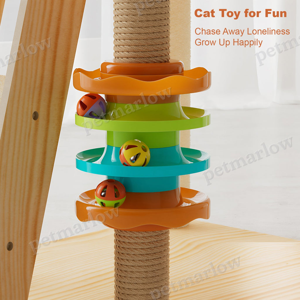 59" Modern Cat Tower with Scratching Posts and Perch – view 4