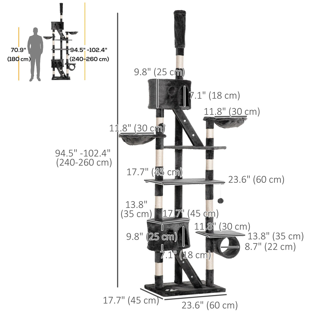 Multi-Level Cat Tree Condo with Scratching Posts – view 7