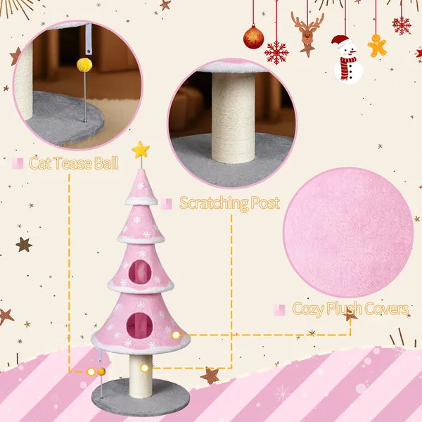 59in Large Christmas Tree Cat Tower